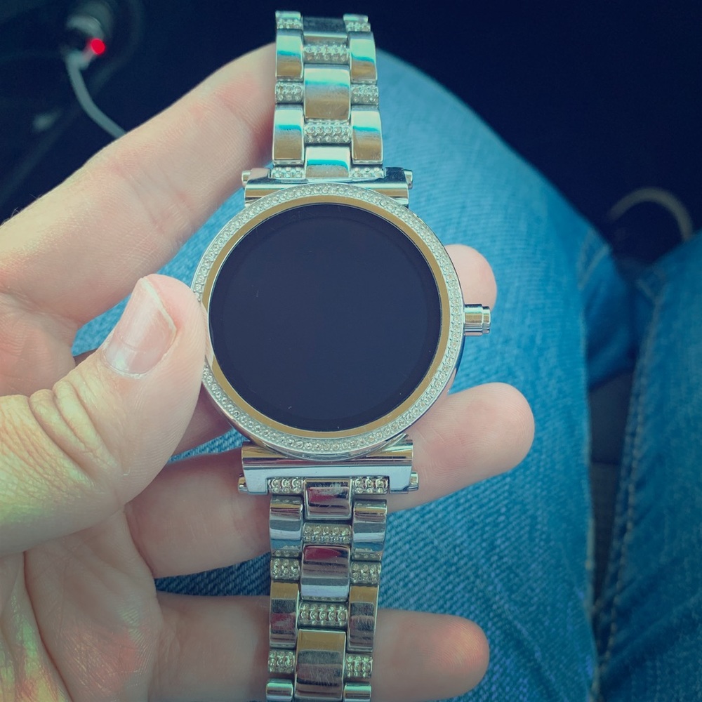 Sofie Pavé Silver-Tone Smartwatch